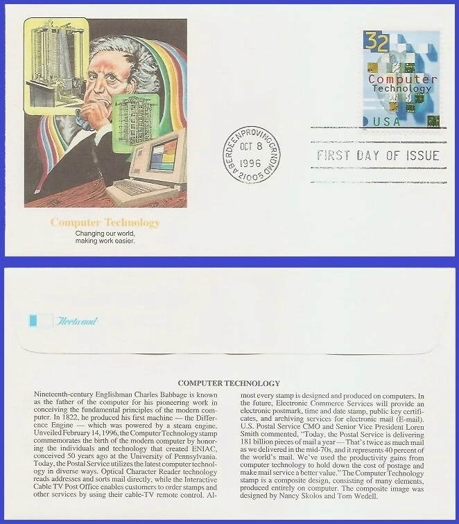 USA5 #3106 U/A FLEETWOOD FDC   Computer Technology - Image 1 of 1