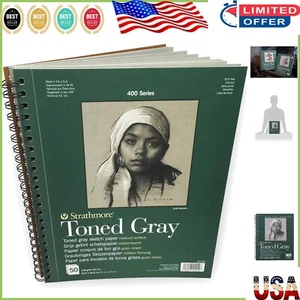 Eco-Friendly 400 Series Toned Gray Sketch Pad - 9x12, 50 Heavyweight Sheets - Picture 1 of 6