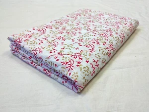 2.5 YD Indian Cotton Voile Fabric Hand Block Print Dress Making Craft Fabric S10 - Picture 1 of 11