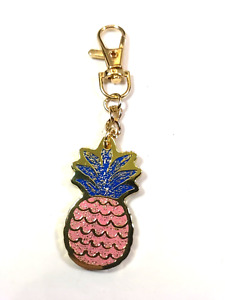 Pineapple Purse Luggage Clip Pink Blue Gold tone