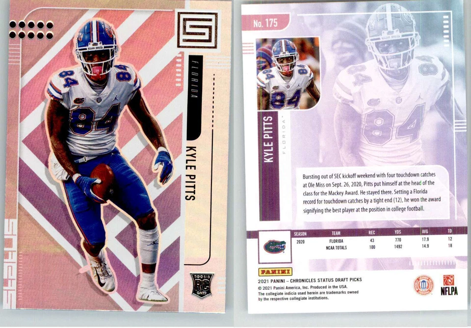Kyle Pitts 2021 Chronicles Draft Status #175 Florida Falcons RC Rookie - Image 1 of 1