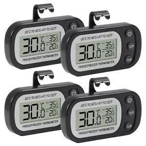 4pcs Refrigerator Fridge Thermometer Waterproof Digital Room Freezer Thermome... - Picture 1 of 8