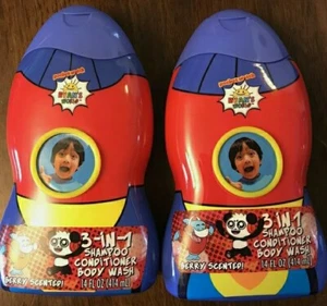 Lot 2 Ryan’s World 3-in-1 Shampoo Conditioner Body Wash Berry Scented 14oz Each - Picture 1 of 1