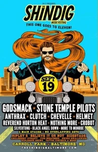 Póster enmarcado del festival de conciertos Shindig, Baltimore - Imagen 1 de 2