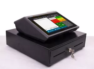10" All-in-One Einzelhandel Kassensystem mit Kassenlade für Imbiss LAden Kiosk - Bild 1 von 9