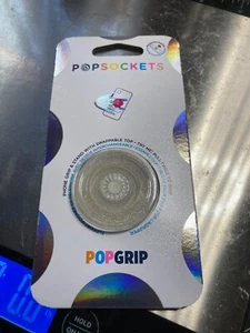 Popsockets PopGrip Clear Silver Glitter Swappable Top Phone Grip - Picture 1 of 1