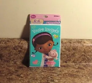 Disney Doc McStuffins Invitations Party Birthday 8 ct Supplies NEW - Picture 1 of 3