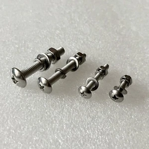 M4 M5 M6 Edelstahl SUS304 PAN Kreuz Traversenkopfschraube Schrauben Mutter & Unterlegscheiben - Bild 1 von 7