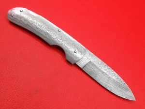 Zufälliges Muster Full Damascus Lock Back Klappmesser mit Ledertasche S298 - Bild 1 von 12