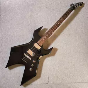 B.C. Rich Warlock Electric Guitar Black Chrome Parts Used Product From Japan - Picture 1 of 20
