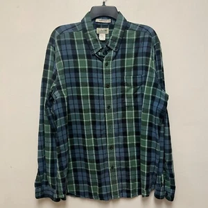 Camisa de Franela LL Bean Para Hombres Rendimiento Grande Regular Ajuste Tradicional Verde Senderismo - Imagen 1 de 6