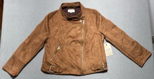 Frye and Co Jacke Damen Large Cognac Braun Biker Reißverschluss Schnalle American Hipster - Bild 1 von 10