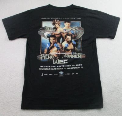 Vintage WEC Cage Fighting T Shirt Small UFC 2008 Urijah Faber Chael Sonnen Y2K - Image 1 of 4