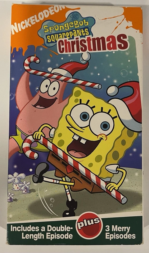 Spongebob Squarepants Nickelodeon Christmas VHS 2003 Tested Works 4 Episodes - Image 1 of 4