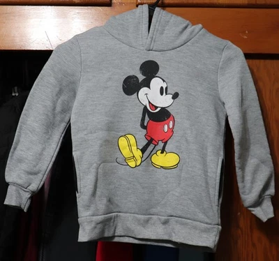 Sudadera con Capucha Disney Mickey Mouse Gris Jaspeado Envejecido Pullover Juvenil Talla 6 Foto 1 de 4