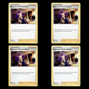 4x Acerolas Premonition 129 Sword Shield Brilliant Stars 2022 Pokemon Cards TCG - Picture 1 of 7