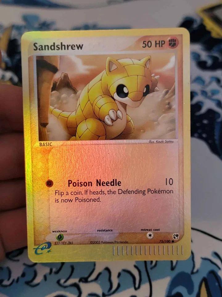 Sandshrew 75/100 EX Sandstorm Reverse Holo Pokémon Card TCG LP - Image 1 of 4