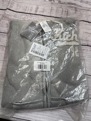 Abercrombie & Fitch Muscle Hoodie L Vintage Y2K Heavyweight Distressed Zip Up - Image 1 of 4