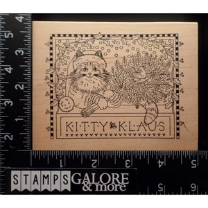 Stempel Happen Gummistempel KITTY KLAUS KITTY CHRISTBAUM STECHPALME WEIHNACHTSMANN #1071 - Bild 1 von 2