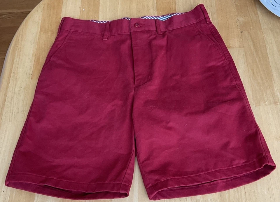 Cremieux Shorts Men 29 Red Chino Cotton Preppy 7.5" Inseam Premium Golf Chino — 第 1/4 张图片