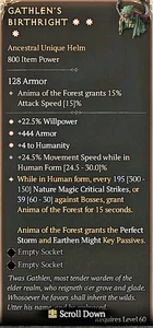 🔥Diablo 4 Staffel 10 ⭐3GA Gathlens Geburtsrecht 195 - Bild 1 von 2