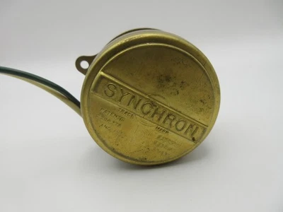 Vintage Synchron 640 Clock Motor Brass 110V WORKS BH13RD-5-11-59 - Image 1 of 4