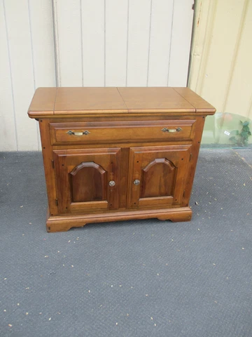 64363 Maple Bar Cart Liquor Cabinet Server Sideboard Cover