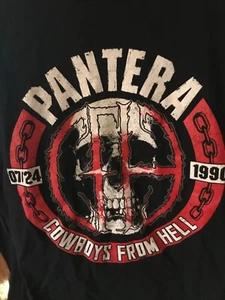 Pantera Med shirt Cowboys From Hell Black Skull - Picture 1 of 2