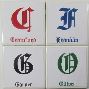 Set sottobicchieri per piastrelle in ceramica - Set di 4 - (legno, pietra, marmo, sughero) - A - Foto 1 di 6