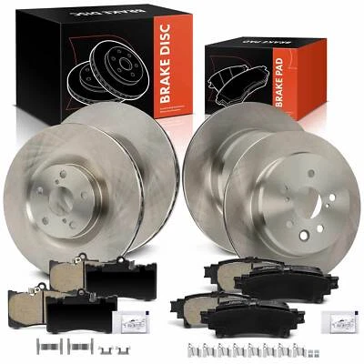 Rotores de freno de disco delanteros y traseros y pastillas de freno para Lexus GS300 GS450h IS350 RC200t Foto 1 de 4