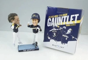 Milwaukee Brewers 2018 Double Bobble Head - Orlando Arcia  + Ryan Braun Gauntlet - Picture 1 of 2