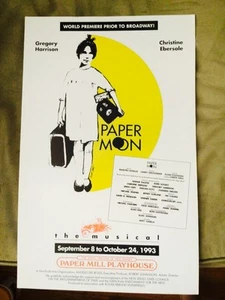 Póster de tarjeta de ventana de papel luna pre-Broadway CHRISTINE EBERSOLE GREGORY HARRISON - Imagen 1 de 1