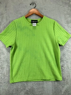 Blusa Camisa Blusa Mujer Prendas para el torso Medio Sag Harbor Verde Texturizada Manga Corta Foto 1 de 4