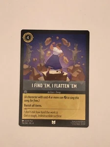 I Find 'Em, I Flatten 'Em Uncommon Disney Lorcana Ursula's Return 96/204 NONFOIL - Picture 1 of 2