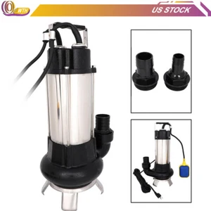 6340GPH w/42.6 ft Cable Cast Iron Impeller New 1.5HP Submersible Sewage Pump - Picture 1 of 12