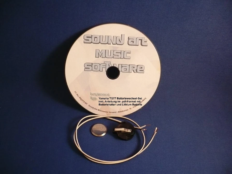 SOUND ART YAMAHA TG77 "BATTERIEWECHSEL SET" inkl. Anleitung, Batterie, Halter und Kabel !