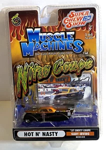 Muscle Machines Nitro Coupe Hot N' Nasty 1937 Chevy Coupe 1:64 Black & Orange - Picture 1 of 7