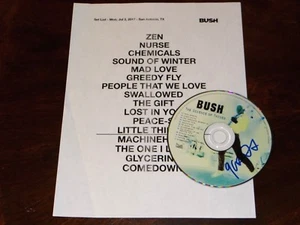 ¡CD BUSH GAVIN ROSSDALE FIRMADO LA CIENCIA DE LAS COSAS CON SETLIST!!¡! - Imagen 1 de 1
