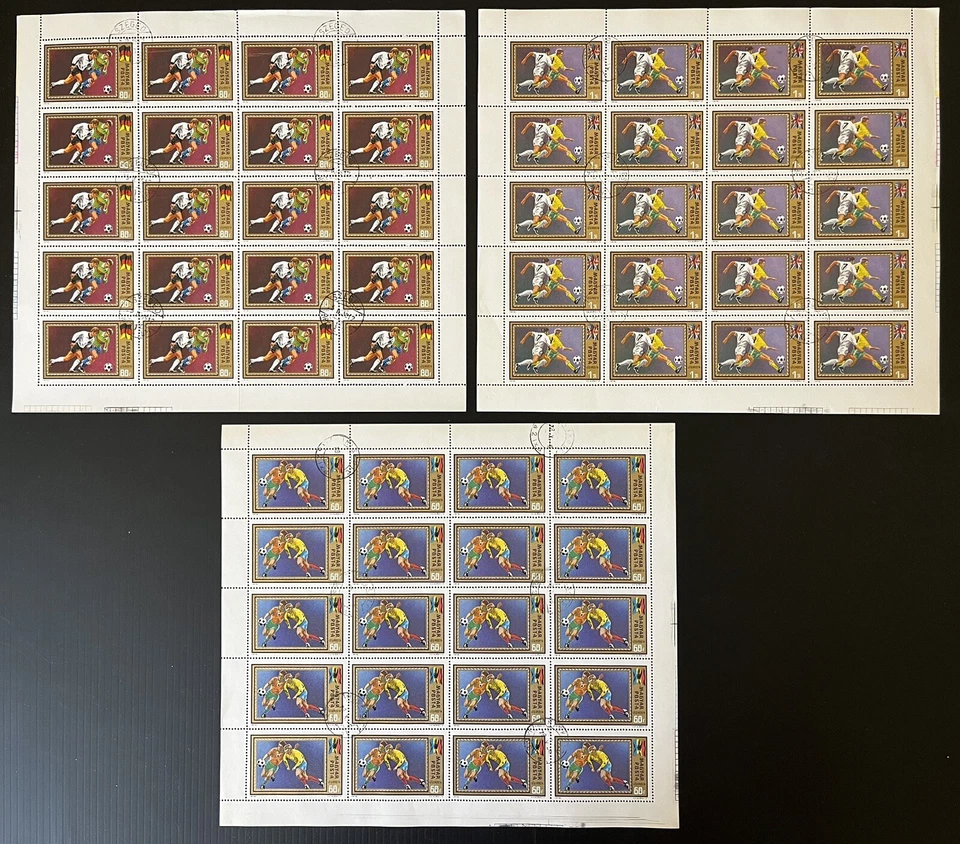 HUNGRÍA - 1972, 3 Hojas Estampillas Correo Aéreo - USADAS - Campeonato Europeo de Fútbol Foto 1 de 4