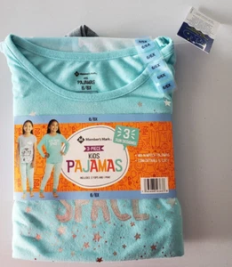 Member's Mark Girl's 3 Piece Graphic Print Sleepwear - Space - Picture 1 of 3