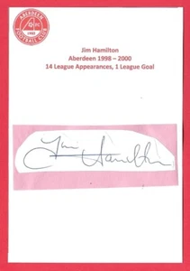 JIM HAMILTON ABERDEEN FC 1999-2000 EX HEART OF MIDLOTHIAN ORIGINAL AUTOGRAMM - Bild 1 von 2