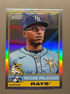 2025 Topps Heritage #185 RICHIE PALACIOS Tampa Bay Rays Refractor Chrome SP - Picture 1 of 2