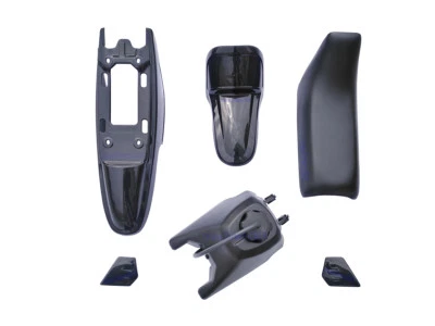 Guardabarros delantero trasero Yamaha PW50 PY50 + asiento + depósito de combustible piezas moto (negro) Foto 1 de 2