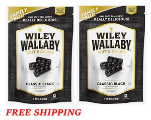 24oz Wiley Wallaby FAMILY SIZE CLASSIC BLACK Gourmet Soft&Chewy Licoricef - 2Pk - Picture 1 of 4