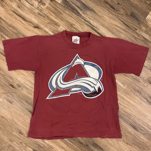 Women’s Vintage 90s Joy Colorado Avalanche Patrick Roy Single Stitch Shirt sz XS Cover