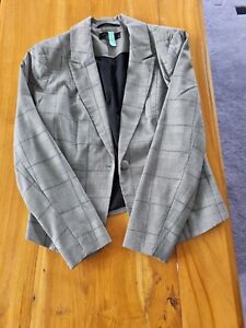 Tokito Petites Size 10 Tailored Jacket  Grey Checked * Dry Cleaned *