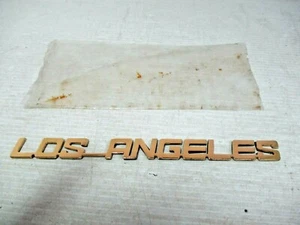 Metal "LOS ANGELES" Emblem Ornament Decal Car, Auto, Boat - 9" x 3/4" - Gold - Bild 1 von 8