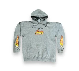 Vintage 90s Lost Enterprises Flame Hoodie Sweatshirt Skateboard Surf Herren Medium - Bild 1 von 8