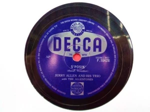 JERRY ALLEN - S'Posin' / When I Needed You Most 78 rpm disc (A+) - Picture 1 of 1