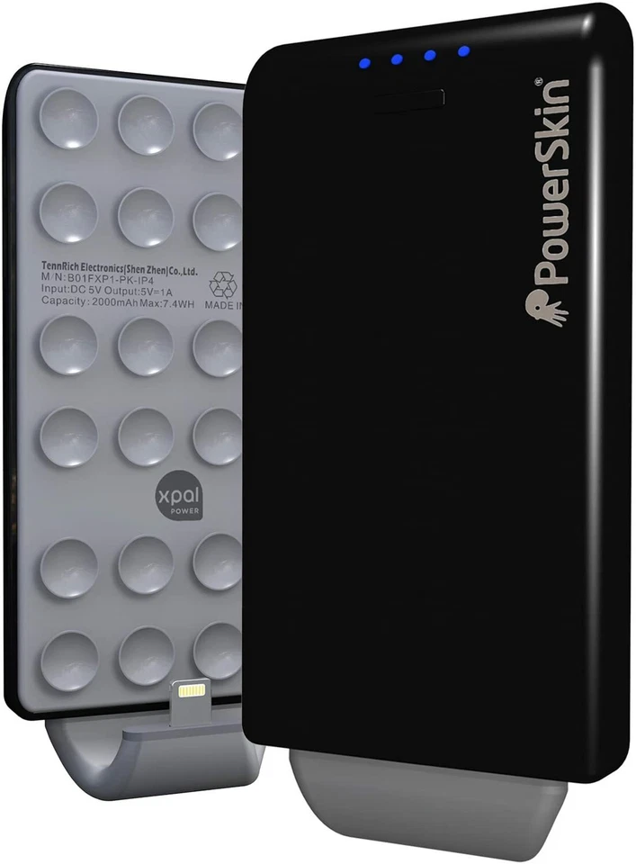 Cargador de batería Power Skin 2000 mAh para iPhone Lightning Cable Foto 1 de 1